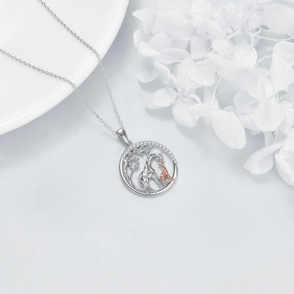 Sterling Silver Giraffe Necklace-2