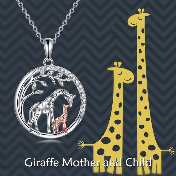 Sterling Silver Giraffe Necklace-4