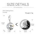 wholesale 925 Sterling Silver Moon with Cow and Heart Leverback Earrings-0-3
