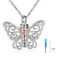 wholesale 925 Sterling Silver Celtic Knot Butterfly Memorial Keepsake Cremation Jewelry Urn Pendant Necklace with Funnel and Fill Tool Set for Ashes (Butterfly)-0-0