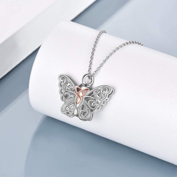 Sterling Silver Butterfly Urn Necklace-2