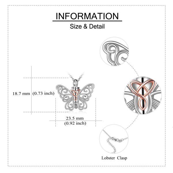 Sterling Silver Butterfly Urn Necklace-4