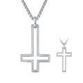 wholesale 925 Sterling Silver 925 Cross Pendant Necklace for Men - Unique Design -0-0