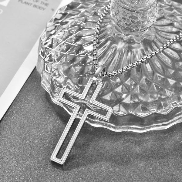 Sterling Silver Cross Necklace-4