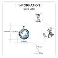 wholesale 925 Sterling Silver Blue Crystal Moon & Llamas Pendant Necklace for Women Girls-0-3
