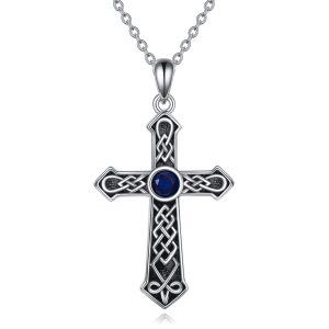 Sterling Silver Cross Necklace-0