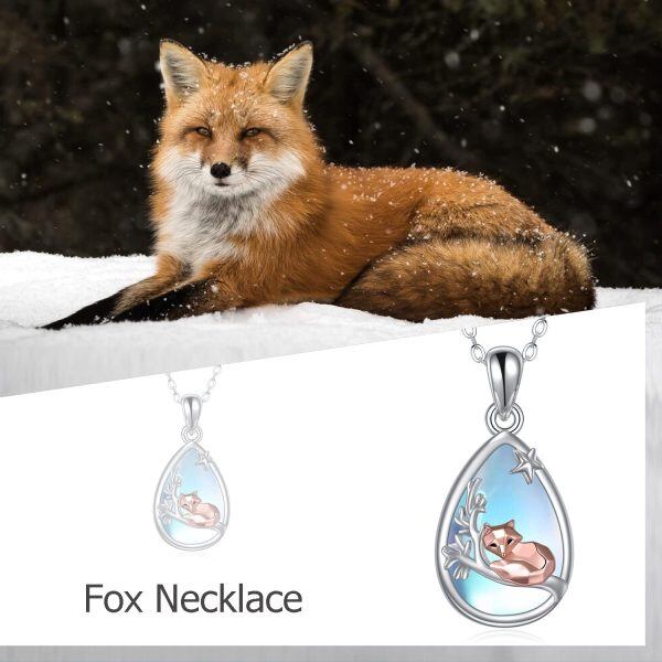 Sterling Silver Fox Necklace-5