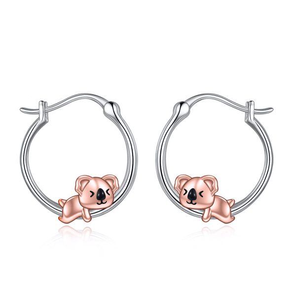 Sterling Silver Koala Earrings-0