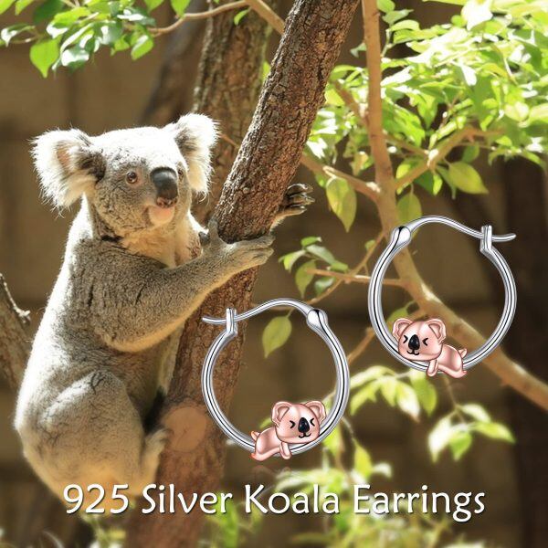 Sterling Silver Koala Earrings-4