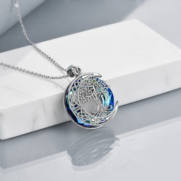 Sterling Silver Tree Of Life Pendant Necklace-3