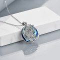 wholesale 925 Sterling Silver Rainbow Crystal Tree of Life Pendant Necklace-0-9