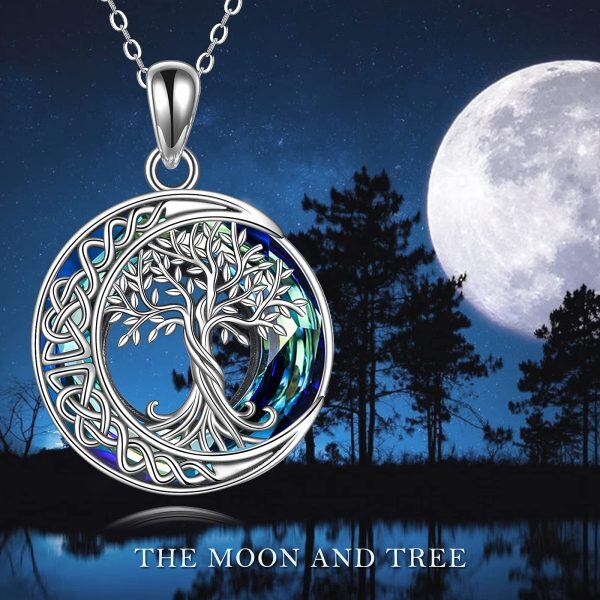 Sterling Silver Tree Of Life Pendant Necklace-5