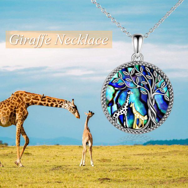 Sterling Silver Giraffe Necklace-4