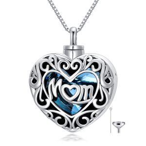 Sterling Silver Mom Necklace-0