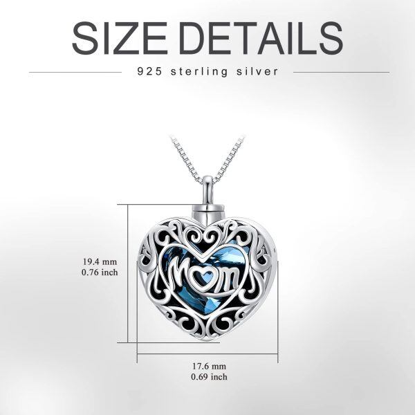 Sterling Silver Mom Necklace-3