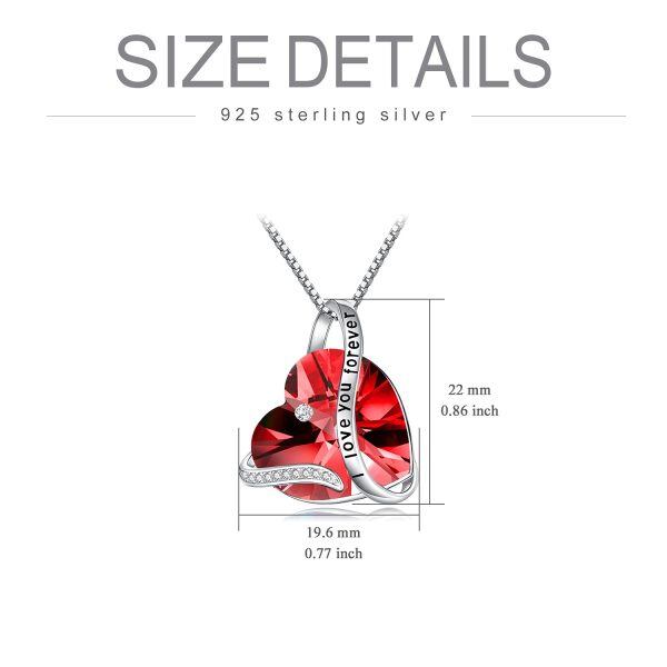 Sterling Silver Heart Pendant Necklace-3