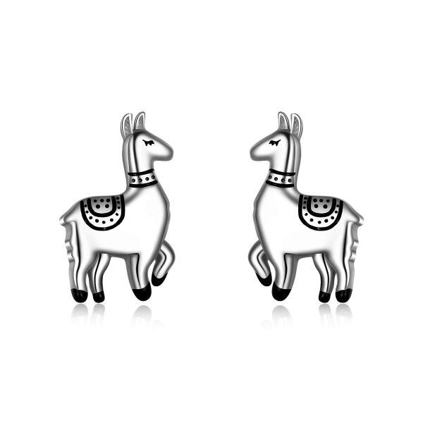 Sterling Silver Alpaca Earrings-0