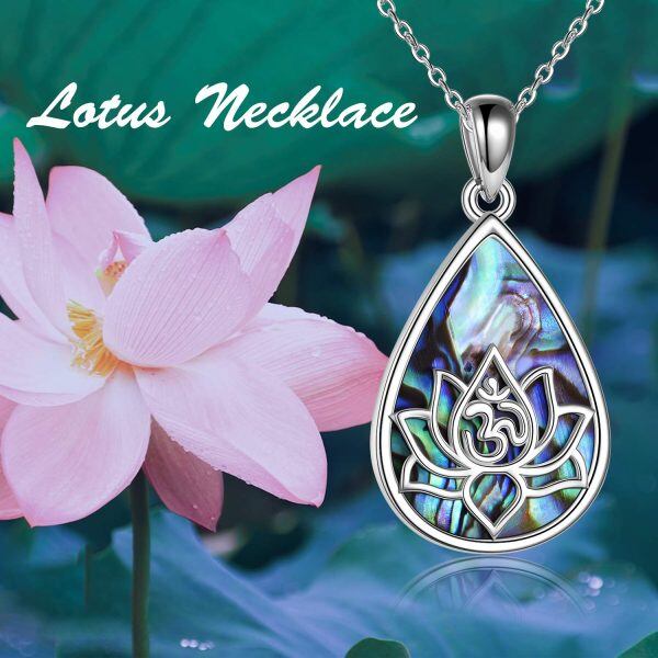 Sterling Silver Lotus Necklace-4