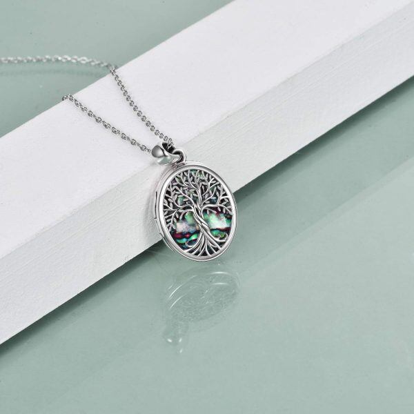 Sterling Silver Tree Of Life Locket Necklace-2