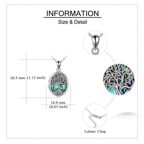 Sterling Silver Tree Of Life Locket Necklace-4