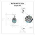 wholesale 925 Sterling Silver Abalone Shell Tree of Life Photo Locket Pendant Necklace for Women-0-4