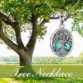 wholesale 925 Sterling Silver Abalone Shell Tree of Life Photo Locket Pendant Necklace for Women-0-5