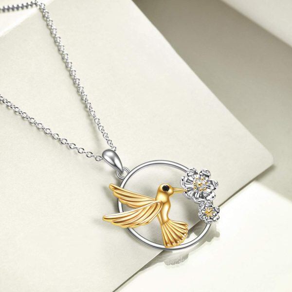 Sterling Sliver Hummingbird Necklace-1