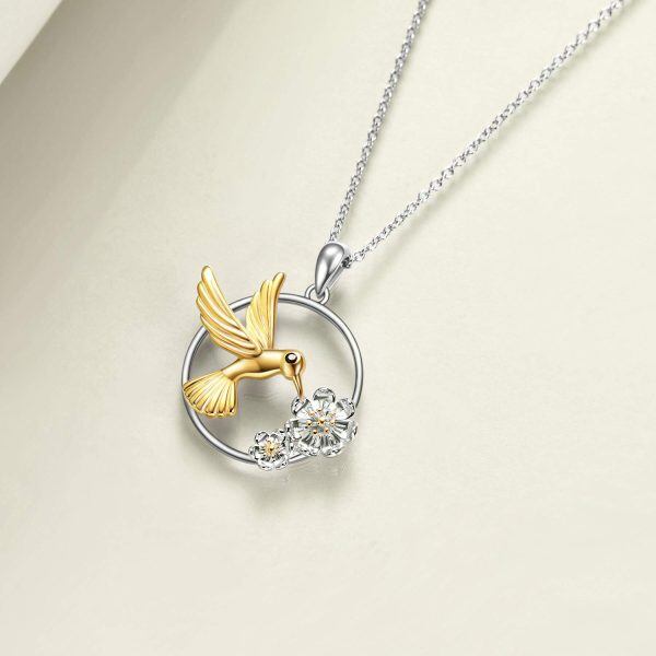 Sterling Sliver Hummingbird Necklace-2