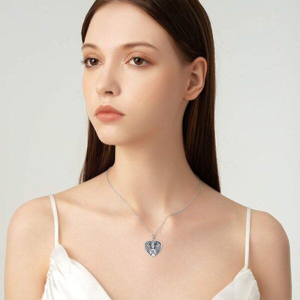 Sterling Silver Nurse Heart Necklace-5