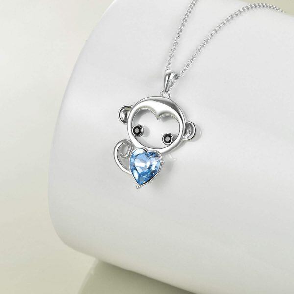 Sterling Silver Monkey Necklace-2