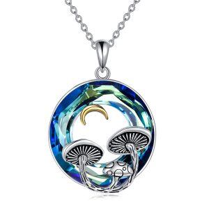 Sterling Silver Mushroom Necklace-0