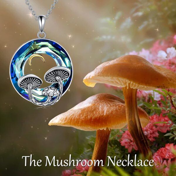 Sterling Silver Mushroom Necklace-5