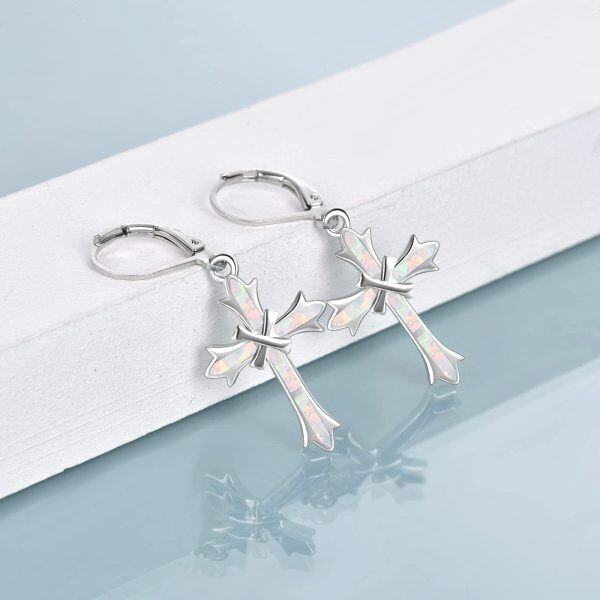 Sterling Silver Cross Earring-2