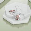 wholesale 925 Sterling Silver Heart Giraffe Dangle Drop Earrings  for Women-0-3