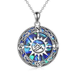 Sterling Silver Celtic Compass Necklace-0