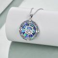 wholesale 925 Sterling Silver Abalone Shell Compass Pendant Necklace for Women Men Graduation s-0-2
