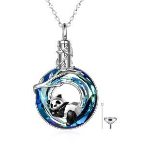 Sterling Silver Panda Necklace-0