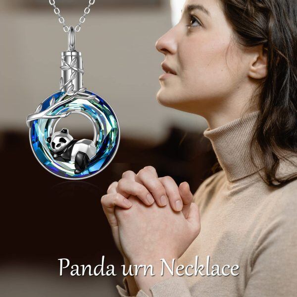 Sterling Silver Panda Necklace-5