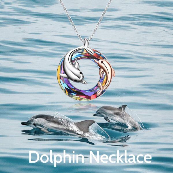 Sterling Silver Dolphin Necklace-4