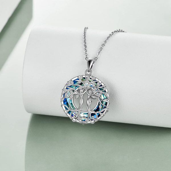 Sterling Silver Tree Of Life Pendant Necklace-1