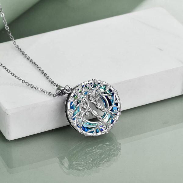 Sterling Silver Tree Of Life Pendant Necklace-2