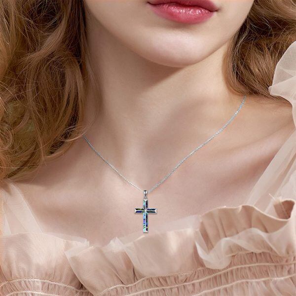 Sterling Silver Cross Necklace-1