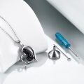 wholesale 925 Sterling Silver Cat Heart Pendant Forever in My Heart Keepsake Cremation Jewelry for Ashes-0-1