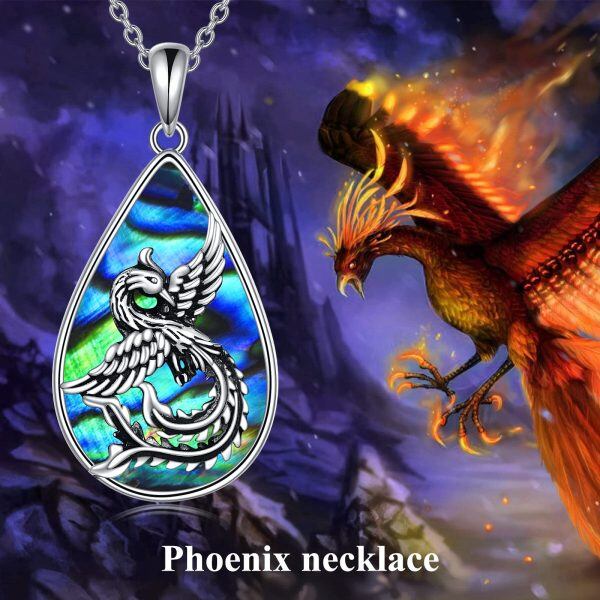 Sterling Silver Phoenix Necklace-5