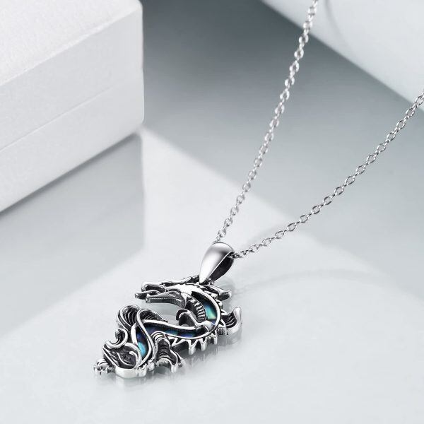 Sterling Silver Dragon Necklace-2