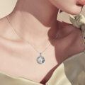 wholesale 925 Sterling Silver Moon & Star Pendant with Swarovski Crystal Monkey Charm Necklaces for Girls and Women Gift Ideas-0-1