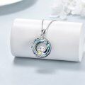 wholesale 925 Sterling Silver Moon & Star Pendant with Swarovski Crystal Monkey Charm Necklaces for Girls and Women Gift Ideas-0-2