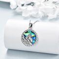 wholesale 925 Sterling Silver Abalone Shell Origami Horse Pendant Necklace for Women Wife Girlfriend-0-2