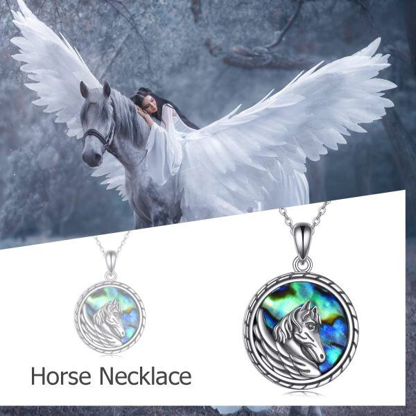 Sterling Silver Horse Necklace-5