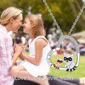 wholesale 925 Sterling Silver Crystal Raccoon Love Heart Pendant Necklace for Women-0-5